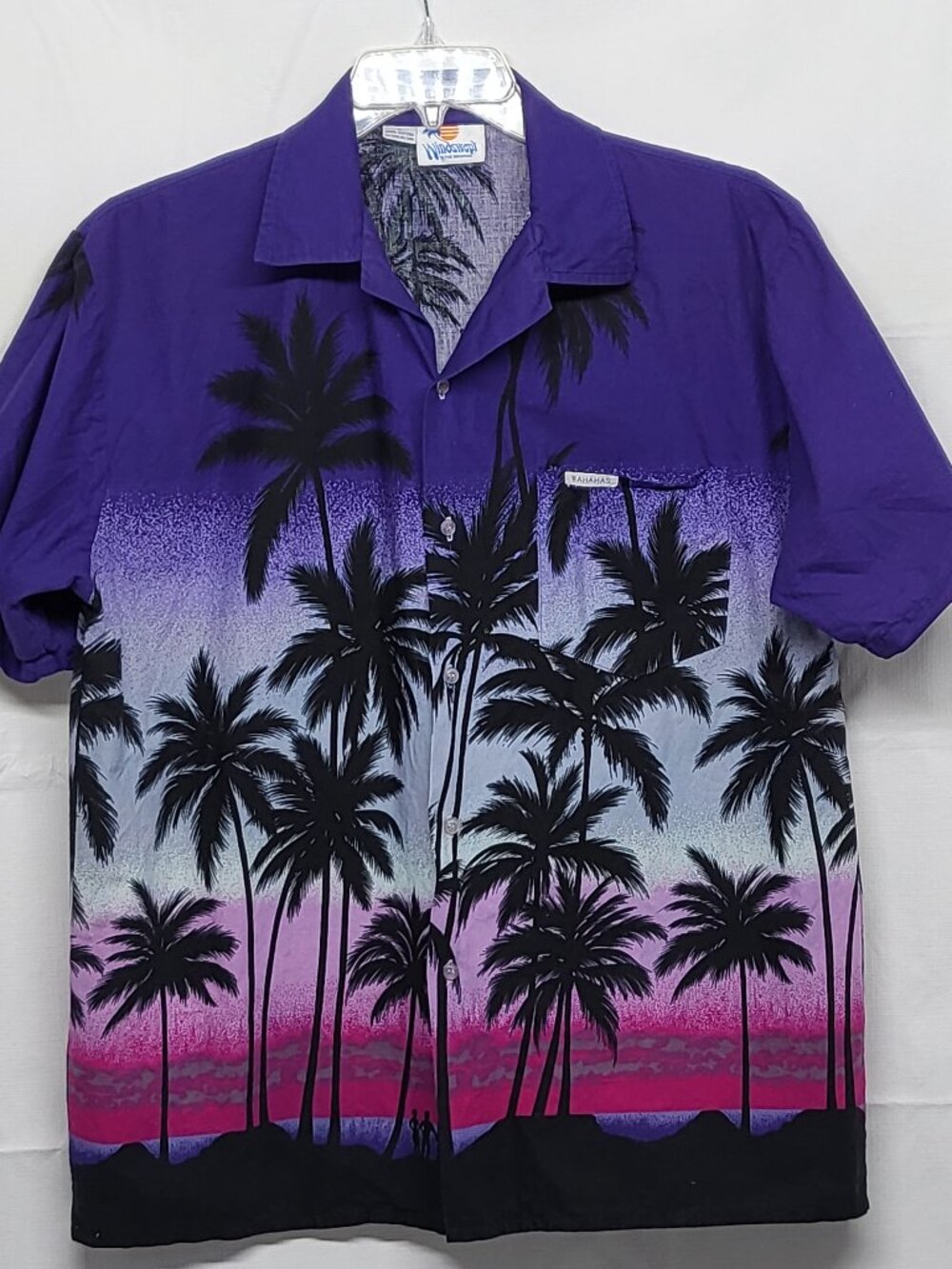 Vintage Windswept Mens Shirt Bahamas Size Large Button Up Short Sleeve Hawaiian